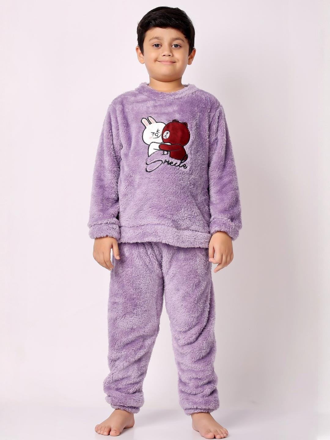 FITIN OUTFIT Boys Purple Clothing Set