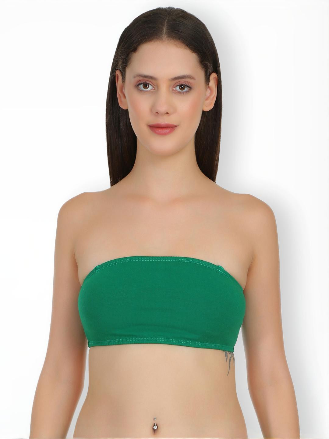 SELFCARE Bandeau Full Coverage Cotton Lycra Non Padded Strapless Bra