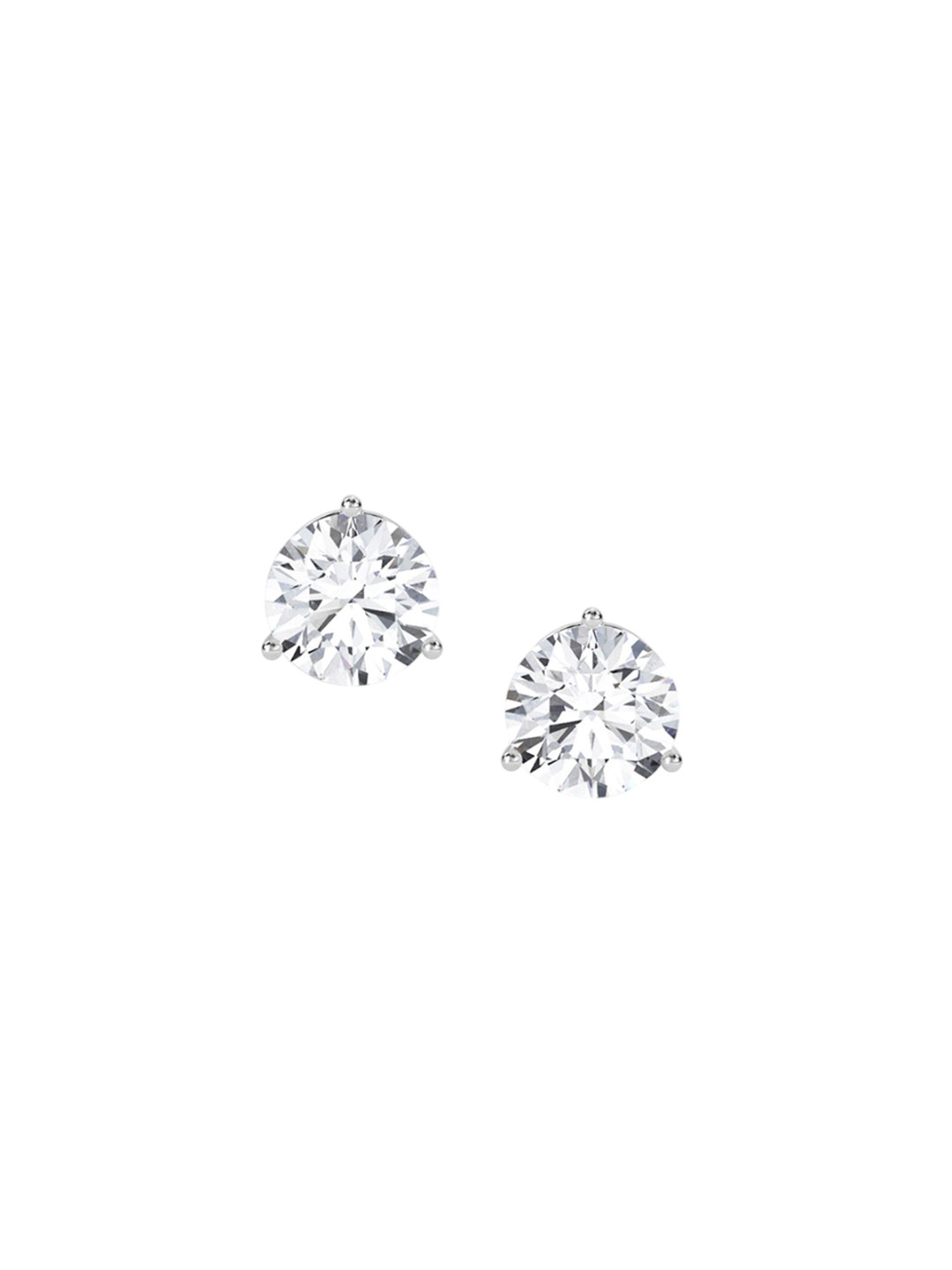 LUNA 14 KT White Gold 2 Ct Lab Grown Diamond Studded Studs - 1.26 g