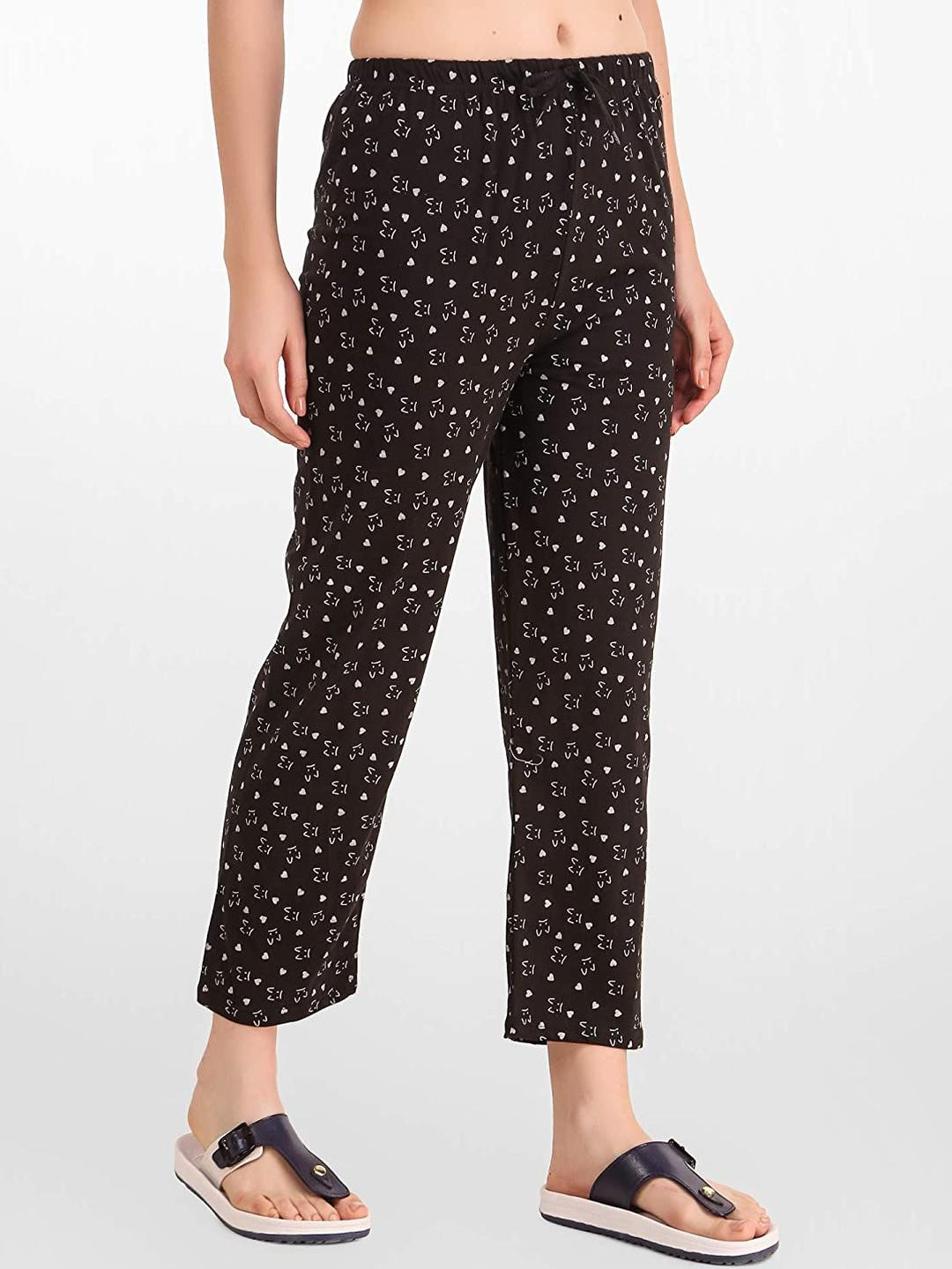 FIT N FAME Pack Of 2 Printed Soft Cotton Pyjamas