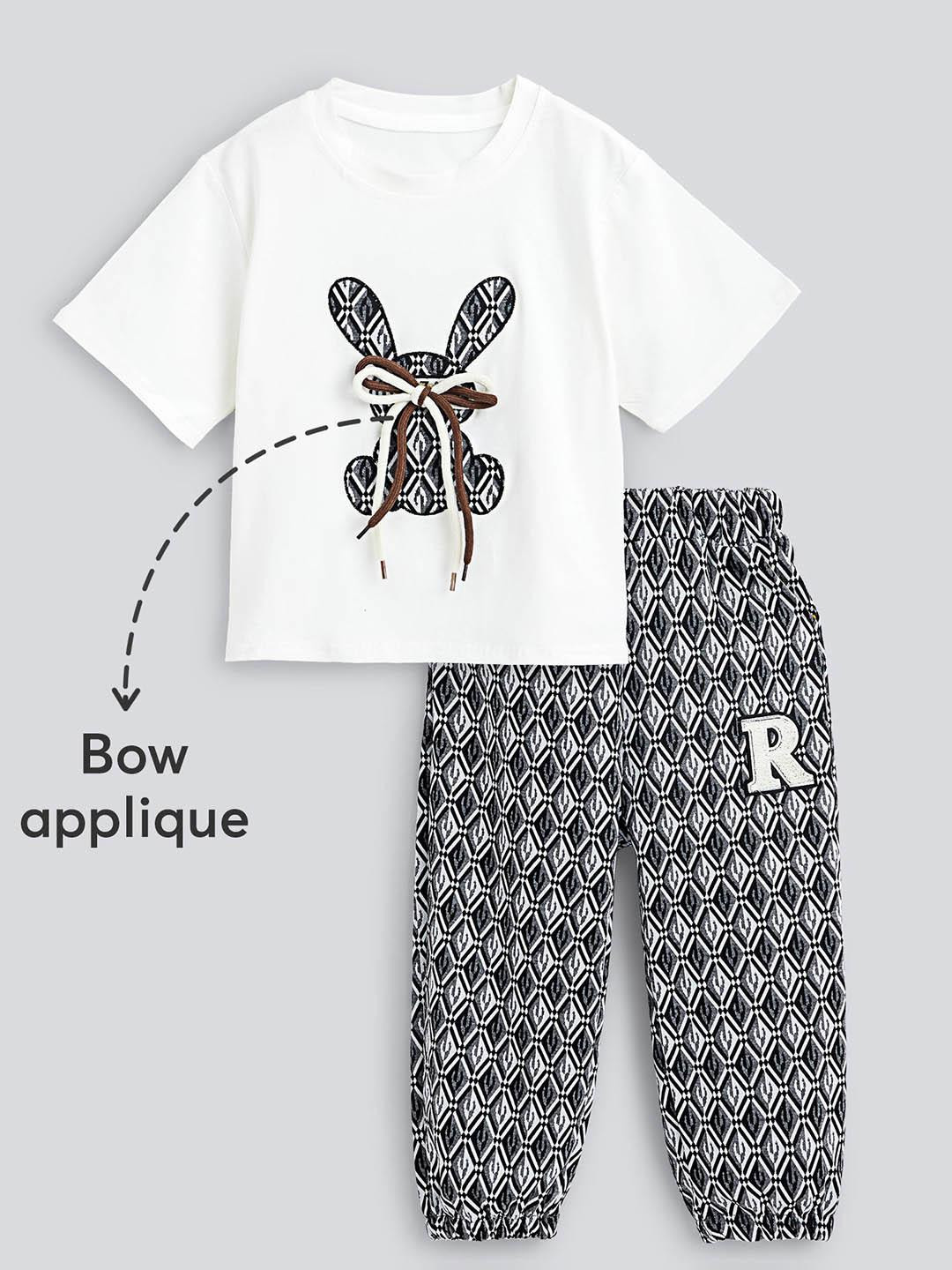 2-Pc Bow Buddies T-shirt & Joggers