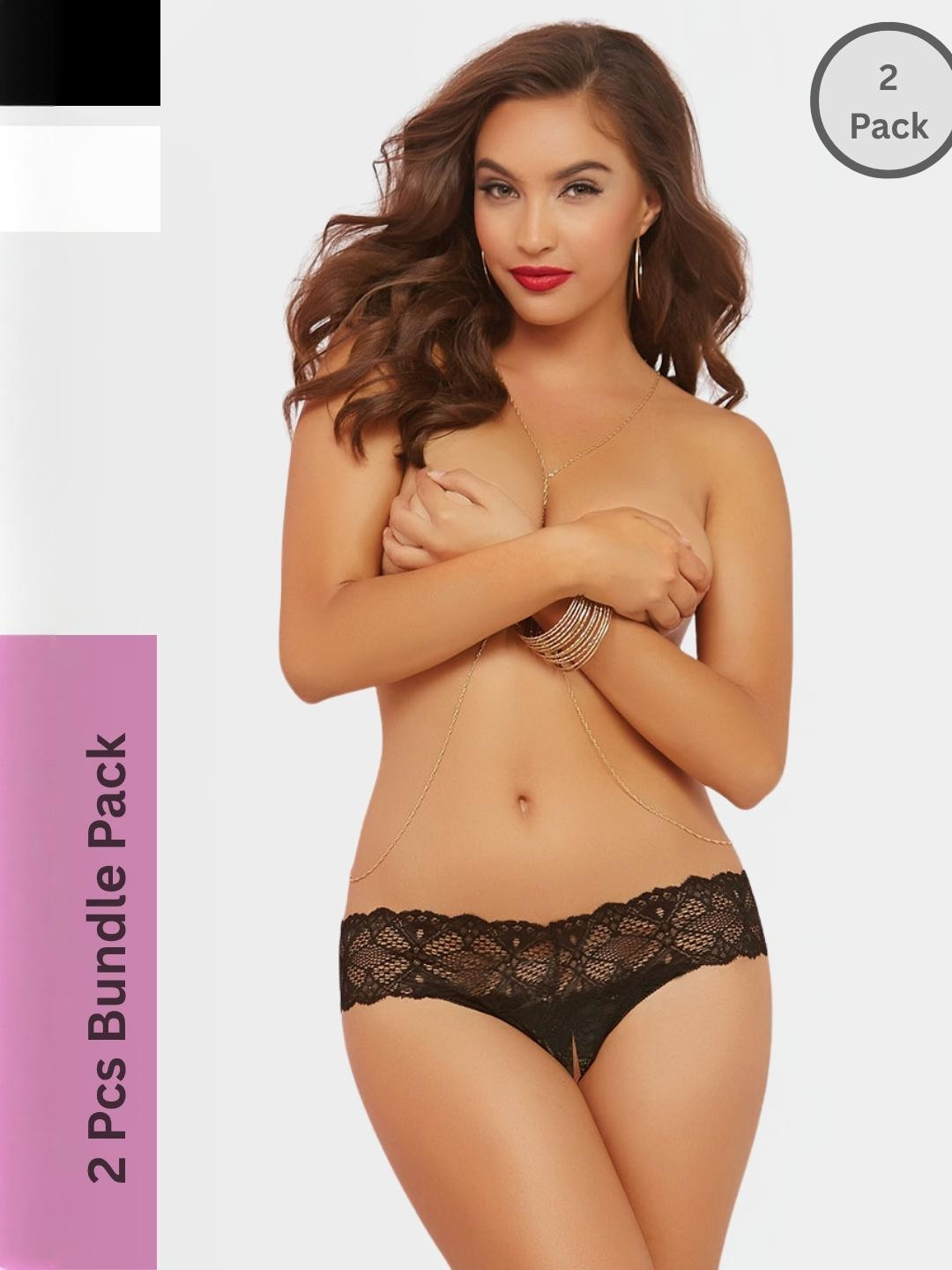 Ribald The Neech Pack of 2 Lace Hipster Brief