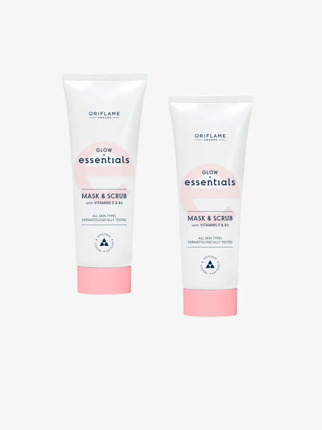 Oriflame Set Of 2 Glow Essentials Mask & Scrub With Vitamins E & B3 - 75 g Each