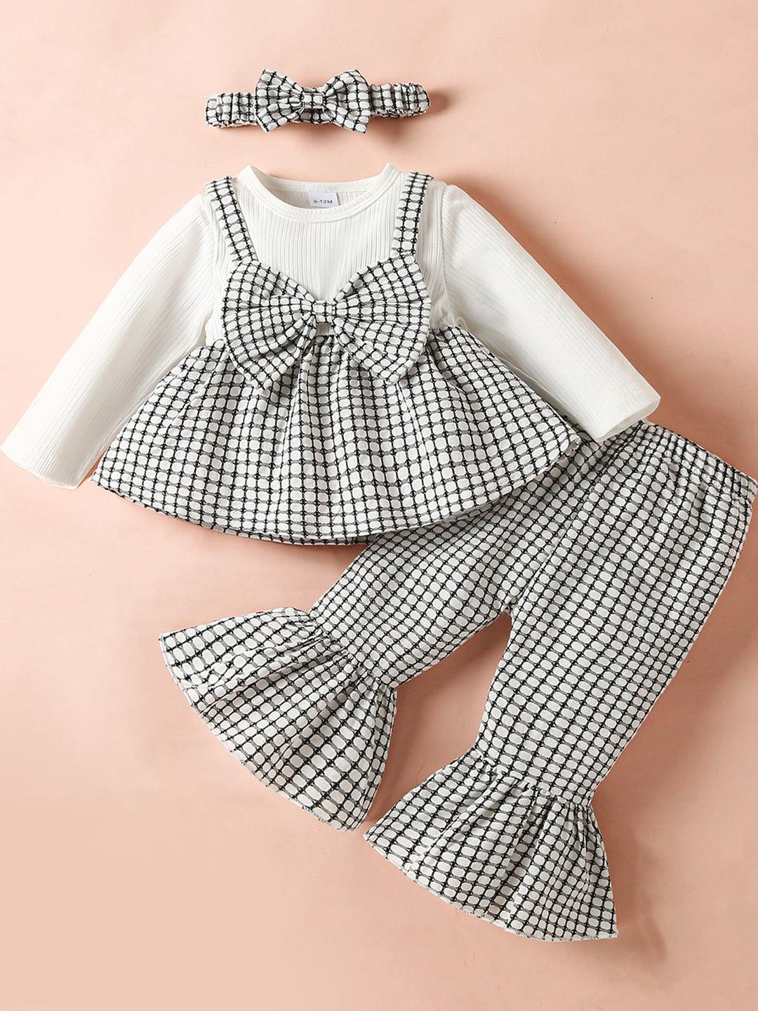 2-Pc Checkered T-shirt & Pants