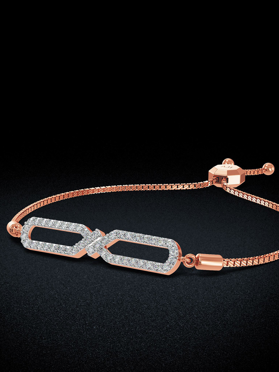 Joyalukkas 18KT Rose Gold Elegance Inspired 0.23 CT Diamond Bracelet - 3.409 g