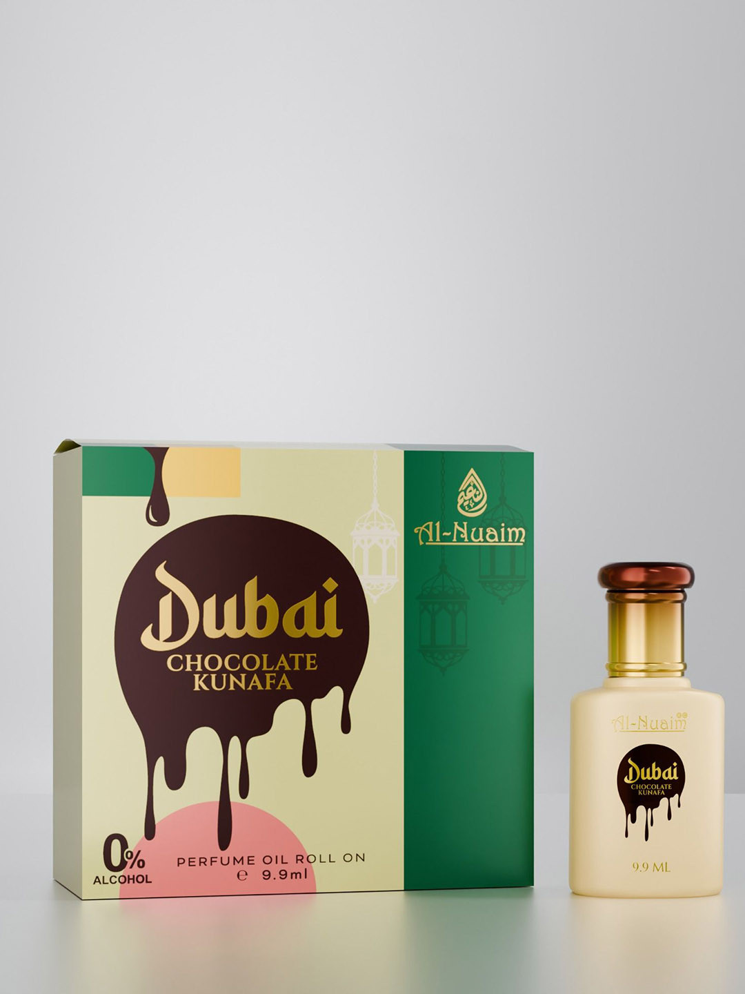 Al-Nuaim Set Of 3 Dubai Chocolate Kunafa Attar- 9.9 ml Each