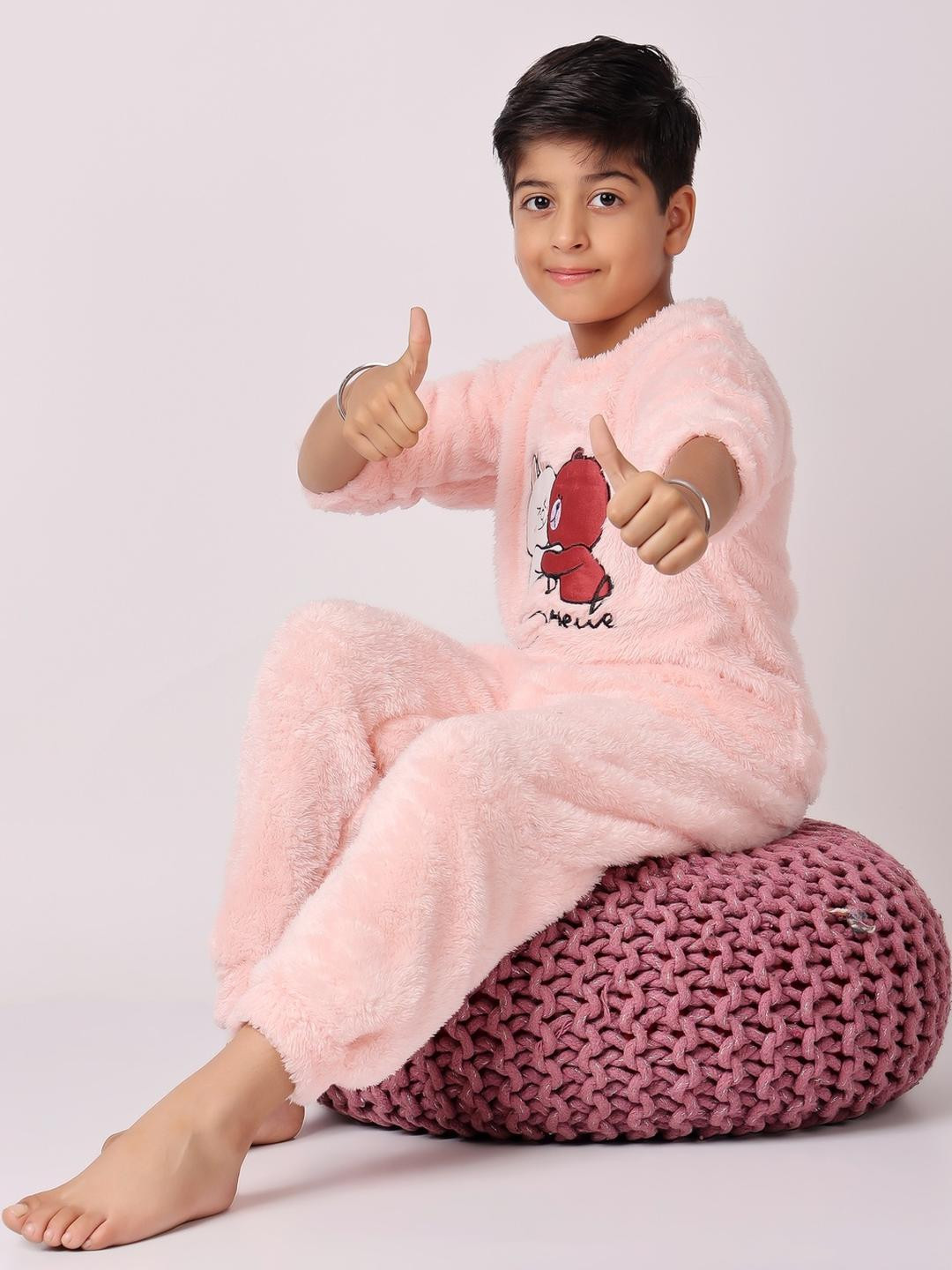 FITIN OUTFIT Boys Pink Clothing Set
