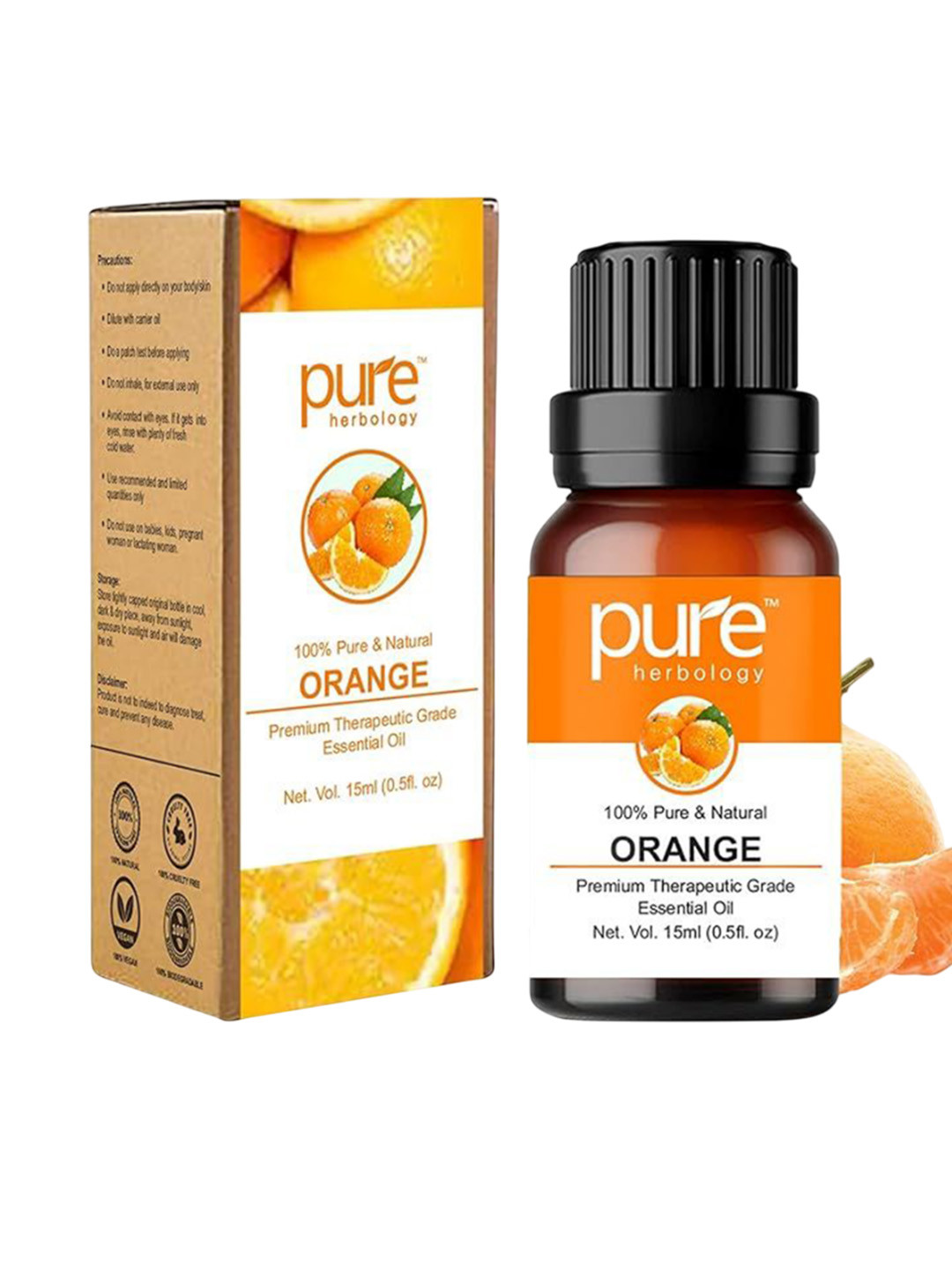Pure Herbology Pure Orange Essential Oil - 15 ml