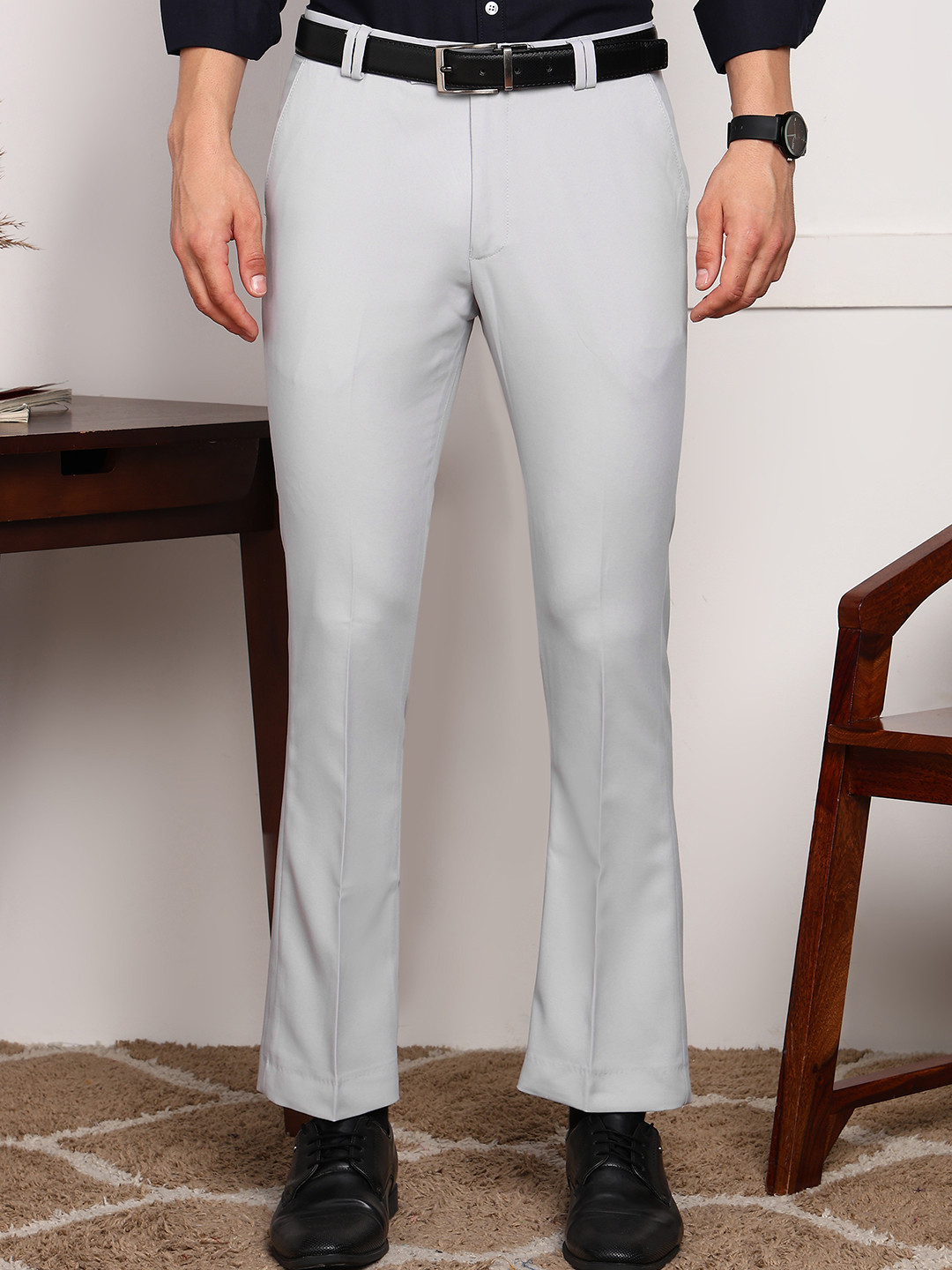 FUBAR Men Mid-Rise Formal Trousers