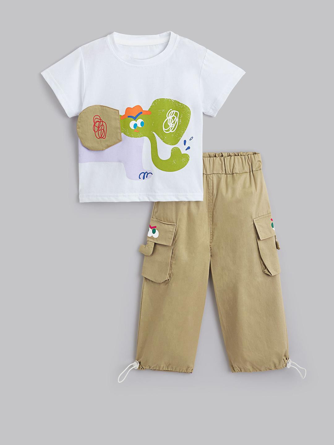 2-Pc Graphic T-shirt & Pants