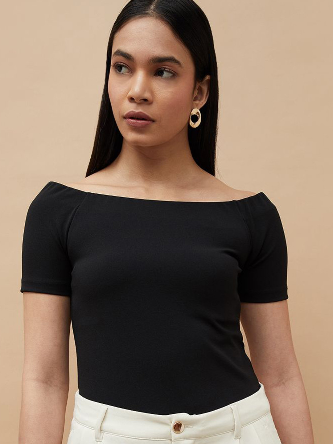 CODE by Lifestyle Women Boat Neck Off-Shoulder Top