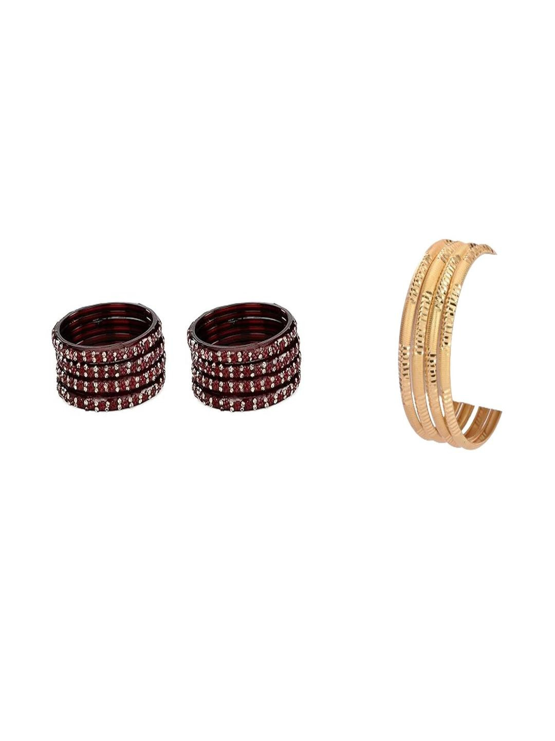 SOMIL Women Set of 2 Blue & Gold Bangles