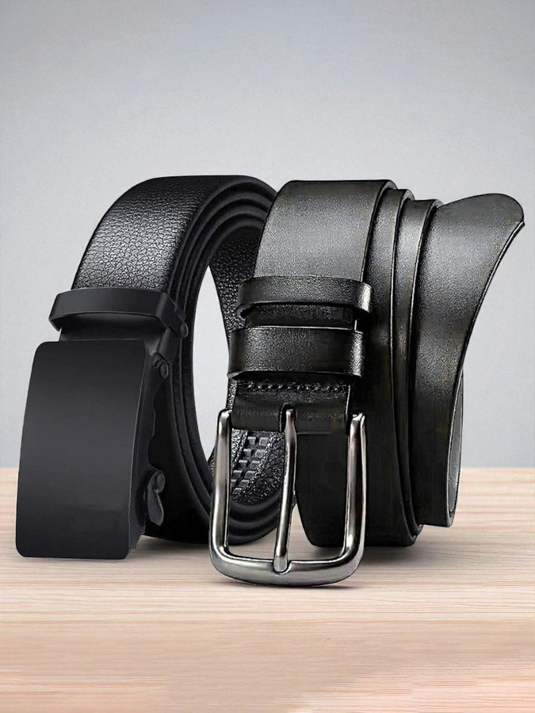 Provogue Men Set Of 2 Vegan Leather Belts