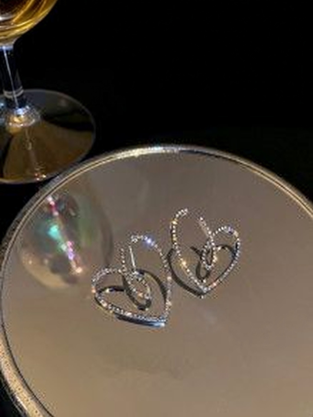 Just Lil Things Heart Shaped Half Hoop Earrings