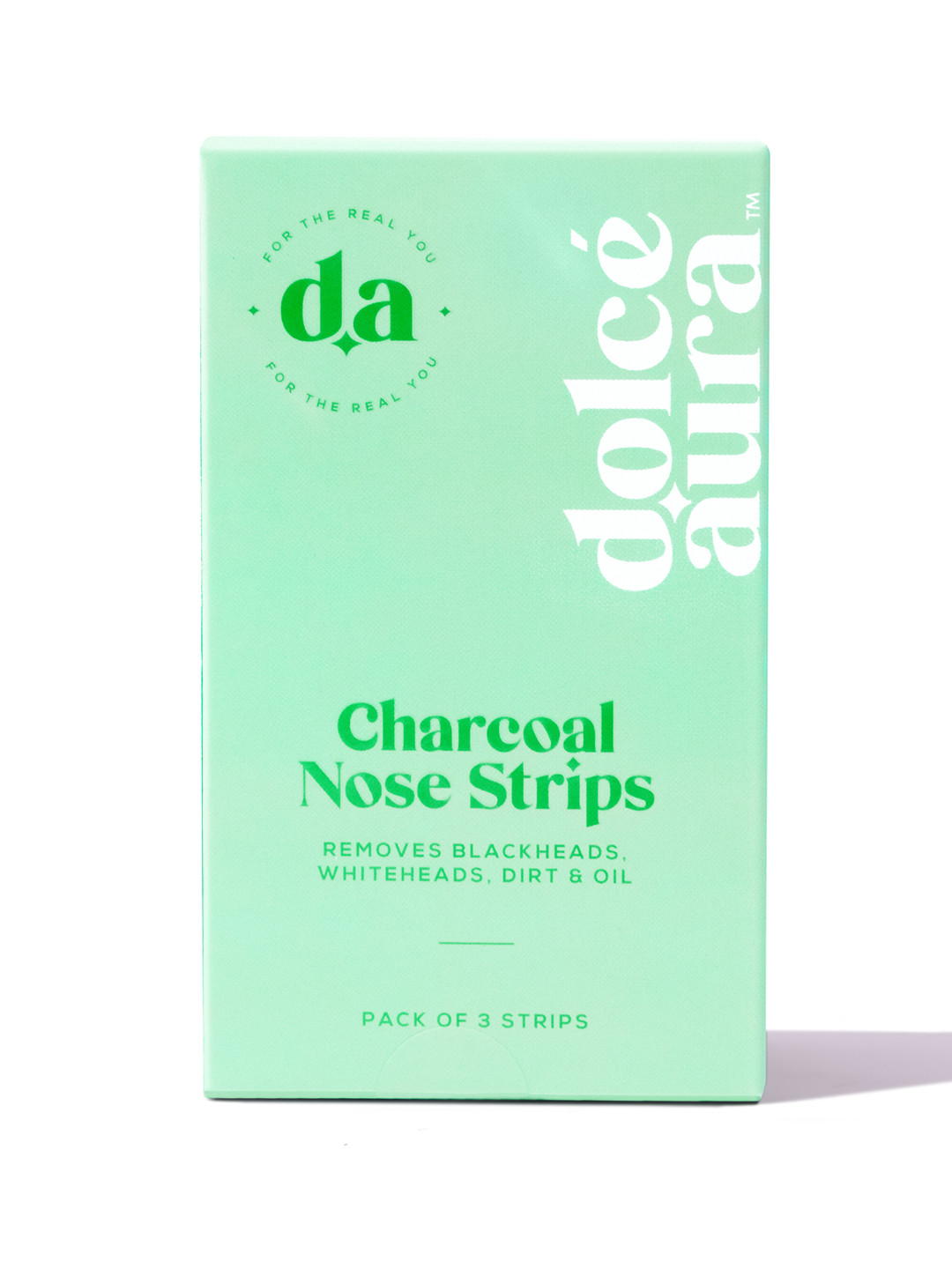 Dolce Aura Blackhead Remover Bamboo Charcoal Nose Strips - 3 Nose Strips
