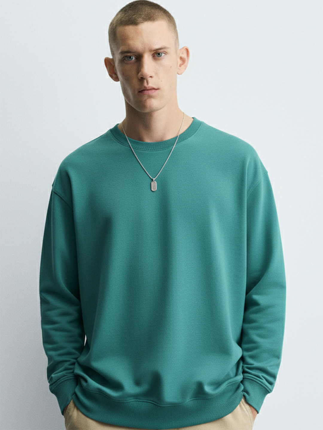 HIGHLANDER Men Green Sweatshirt