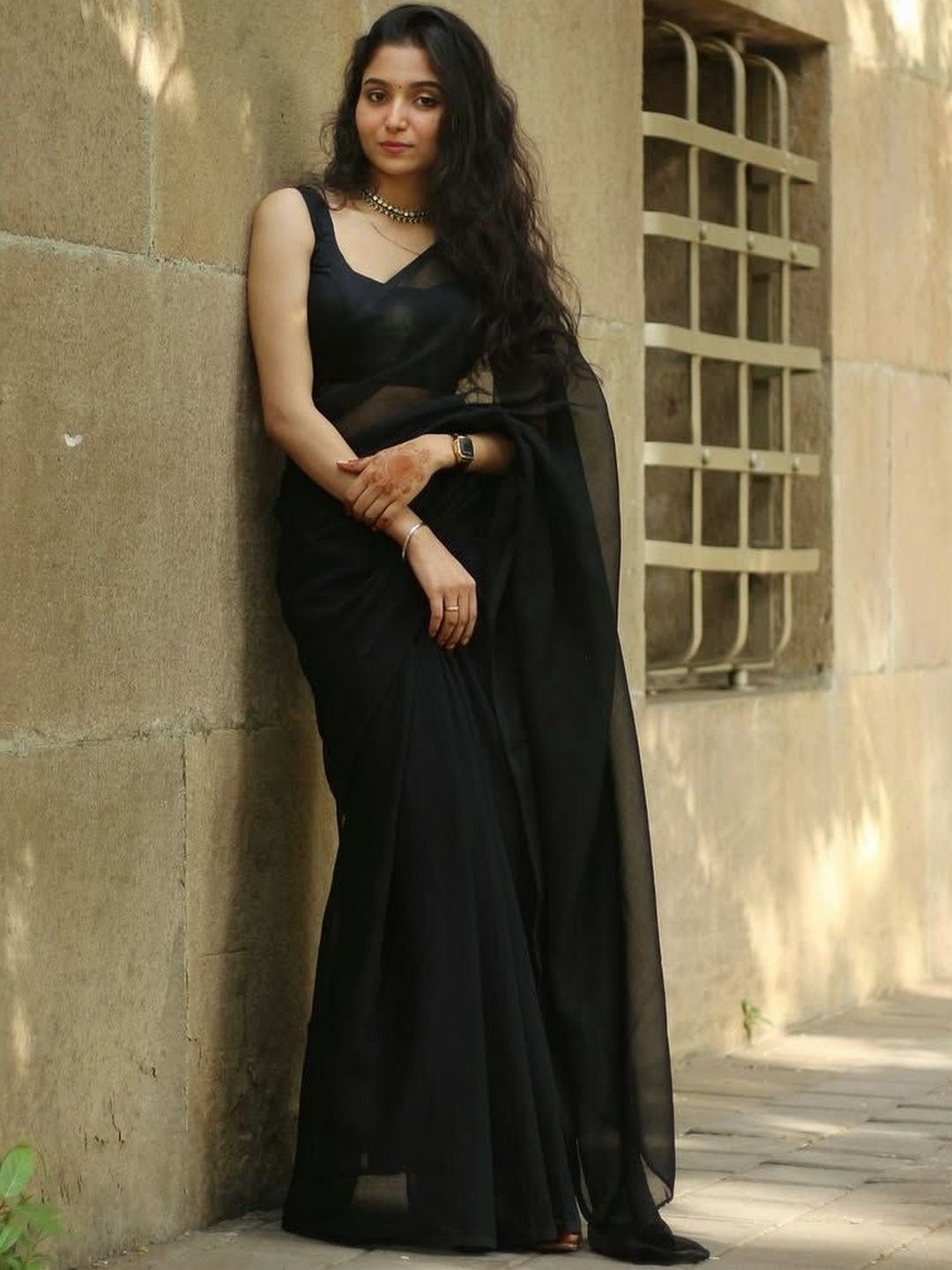 STYLETONE Poly Georgette Saree