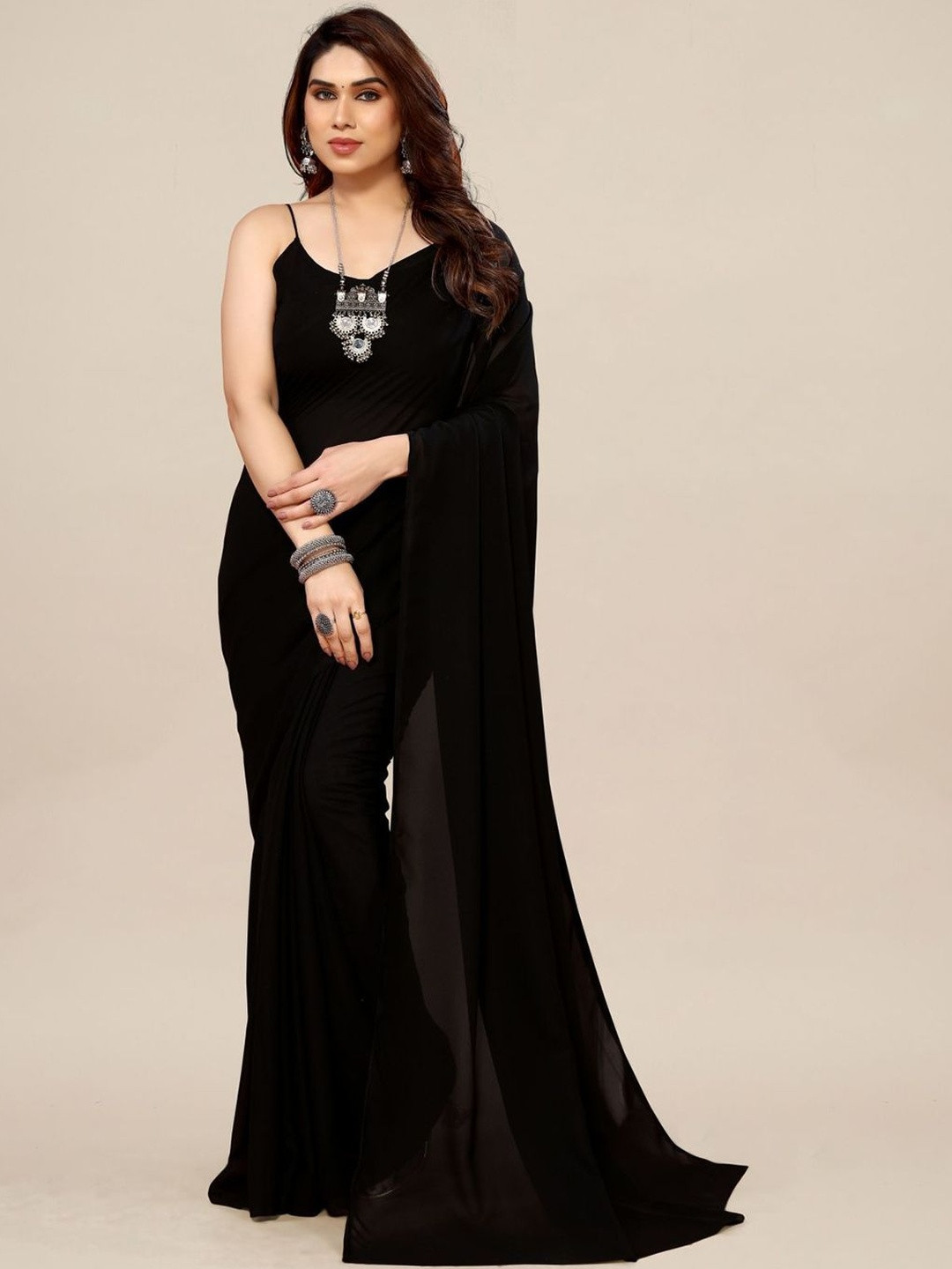 STYLETONE Poly Georgette Saree