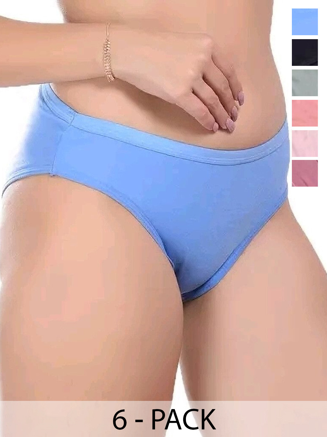 ROSE DAY Pack of 6 Mid-Rise Hipster Briefs
