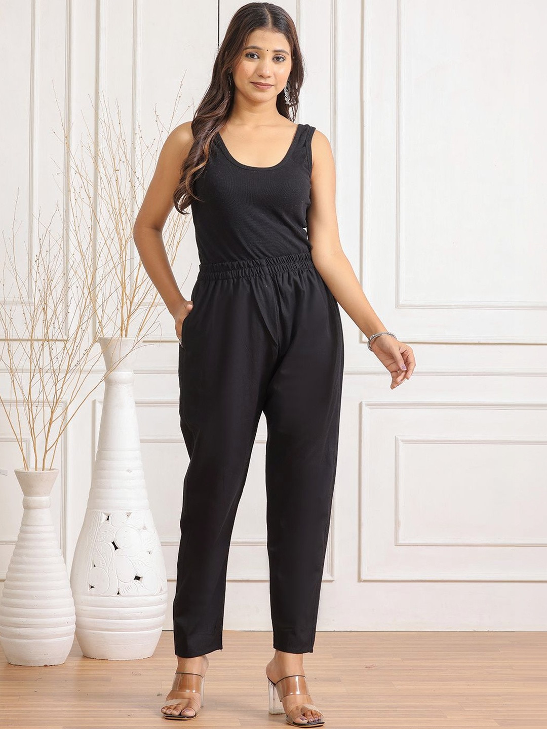 JAHIDA COMFORT WITH STYLE High-Rise Trousers