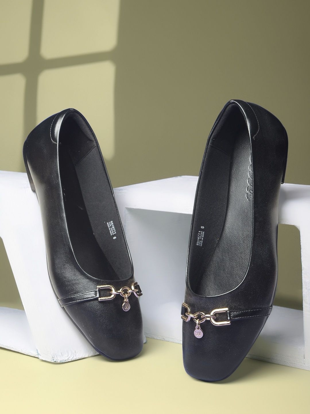 Bata Round Toe Slip-On Ballerinas
