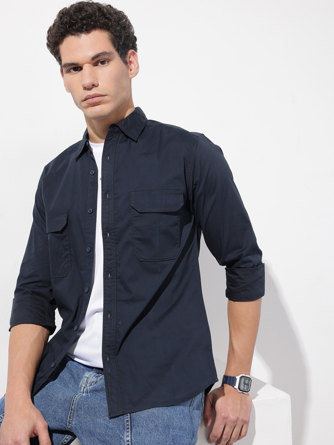 The Roadster Life Co. Spread Collar Casual Shirt