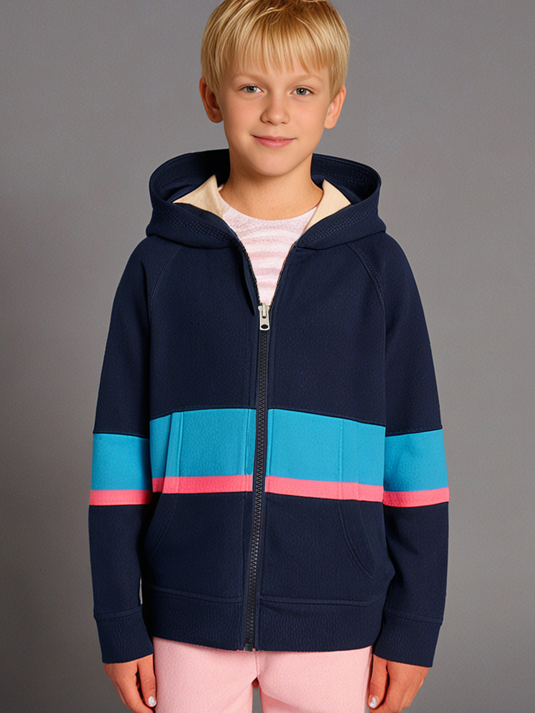Cherry Crumble Kids Cut & Sew Cotton Hooded Winter Sweatshirt