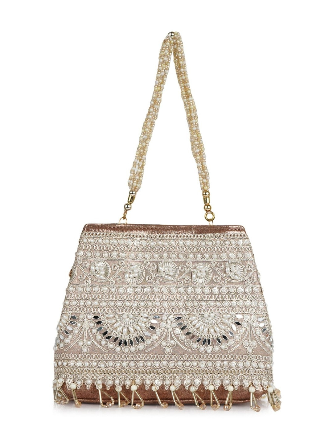 NEVIS Embroidered Embellished Potli Clutch