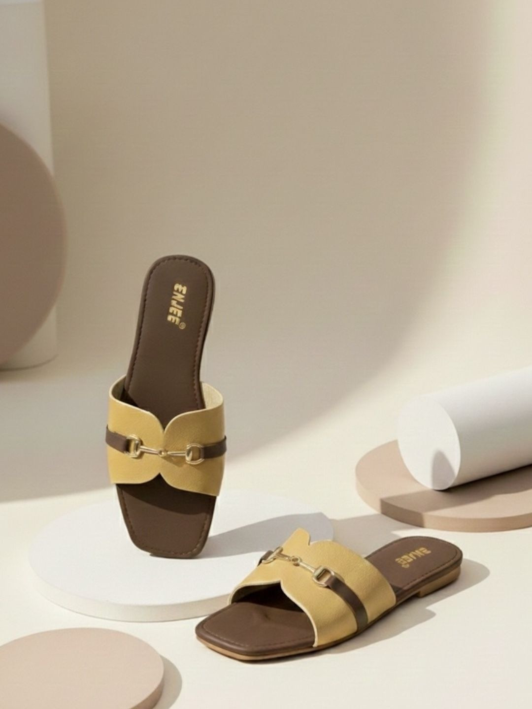 Enjee Women Open Toe Flats with Bows