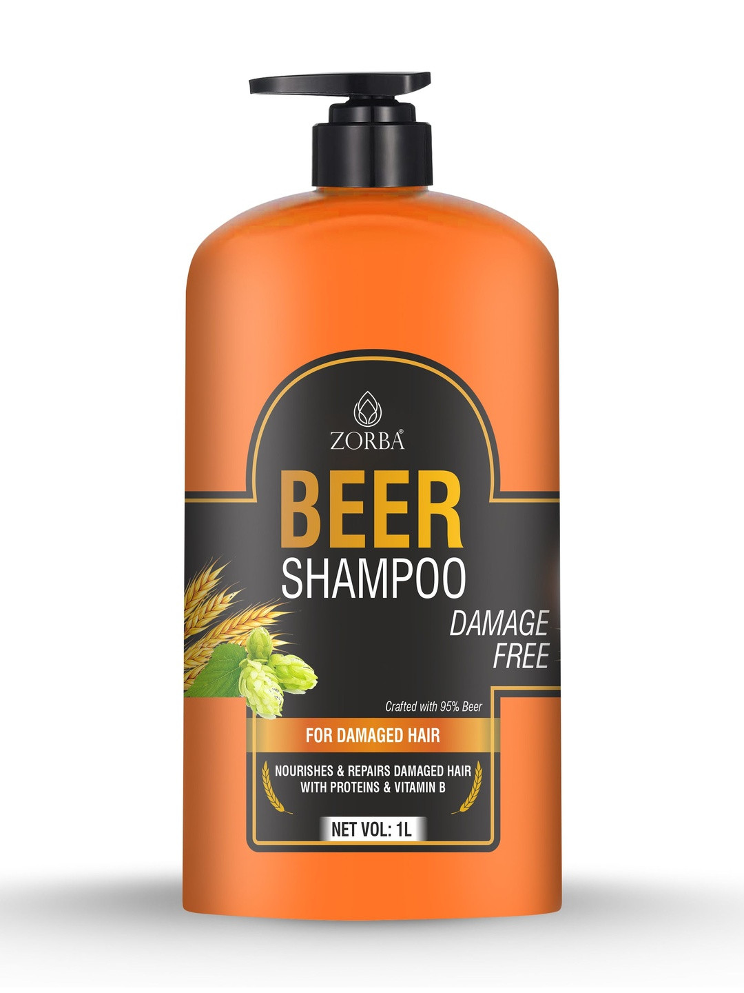 Zorba Beer Shampoo for Damaged Hair - 1L