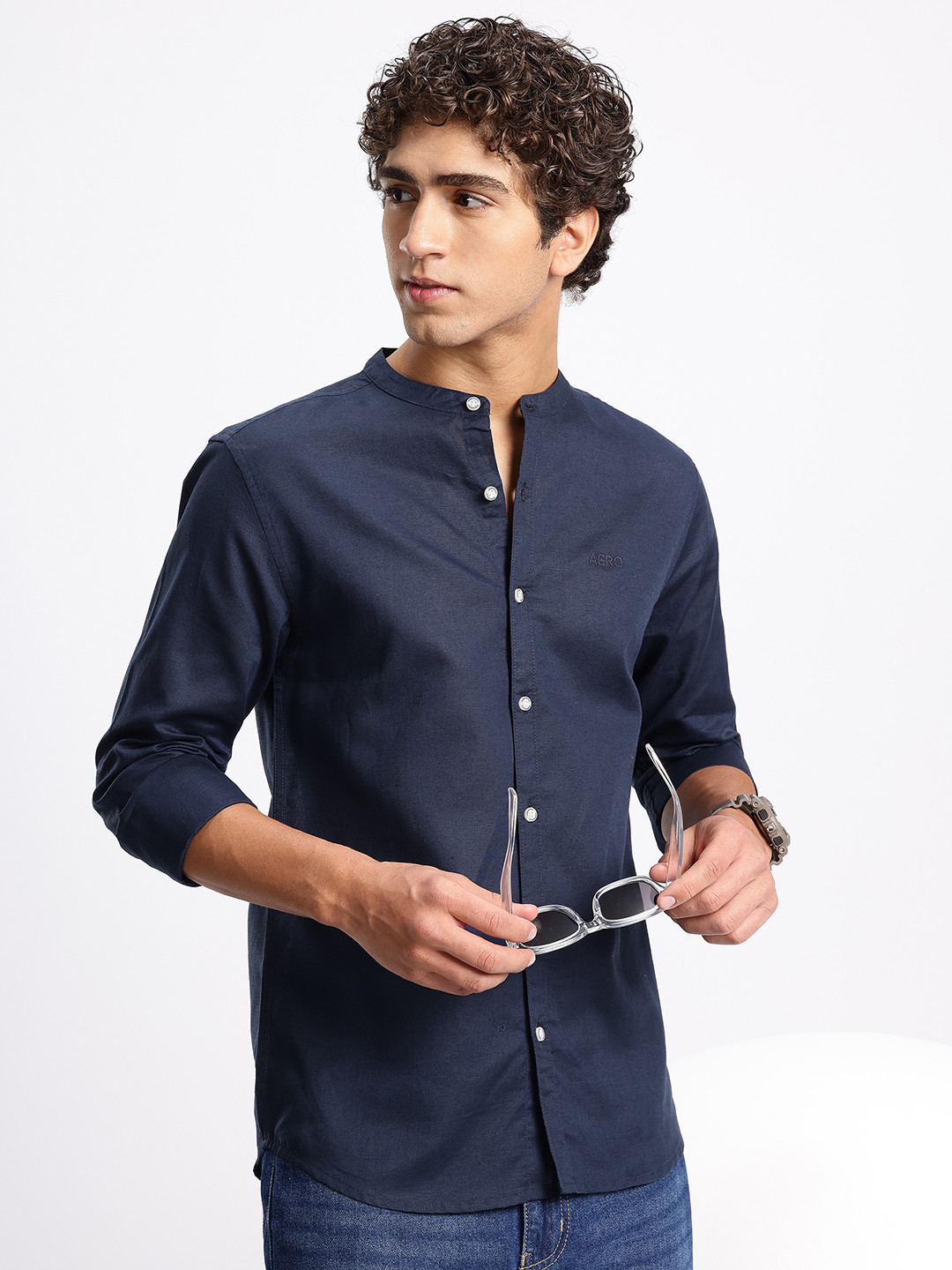 Aeropostale Cotton Linen Casual Shirt