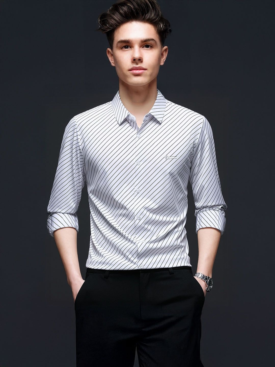StyleCast Men Slim Fit Printed Formal Shirt