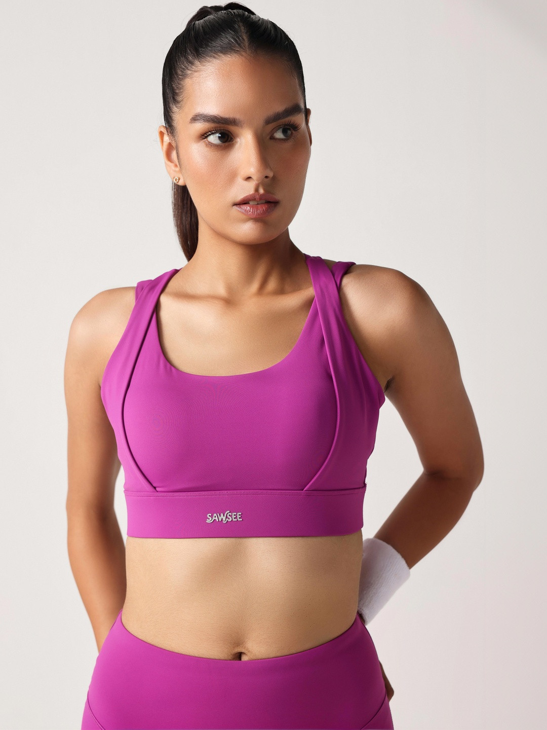 SAWSEE Women Mid Impact Fabul Regular Fit Cross Back Sports Bra