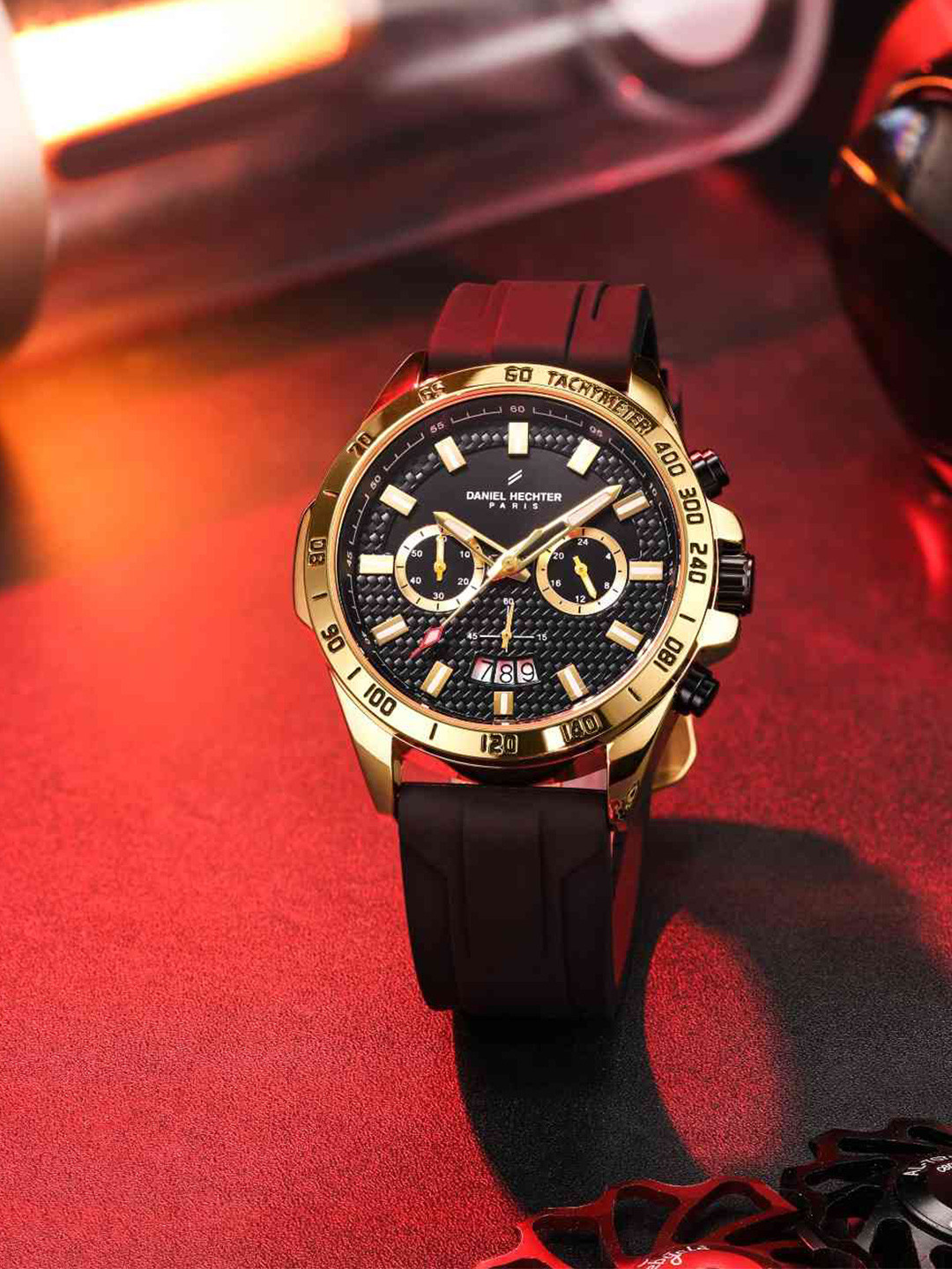 Daniel Hechter Men Dial & Straps Analogue Tachymeter Watch DHM1010-04 - Image 1