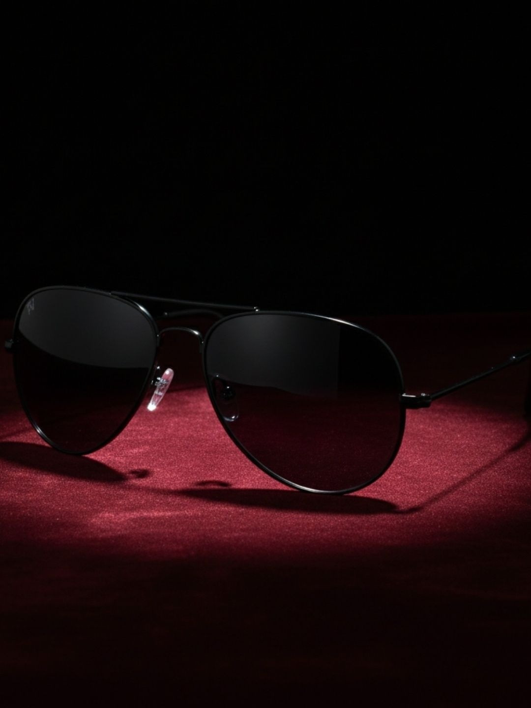 Framesvista Unisex Black Lens & Black Aviator Sunglasses with