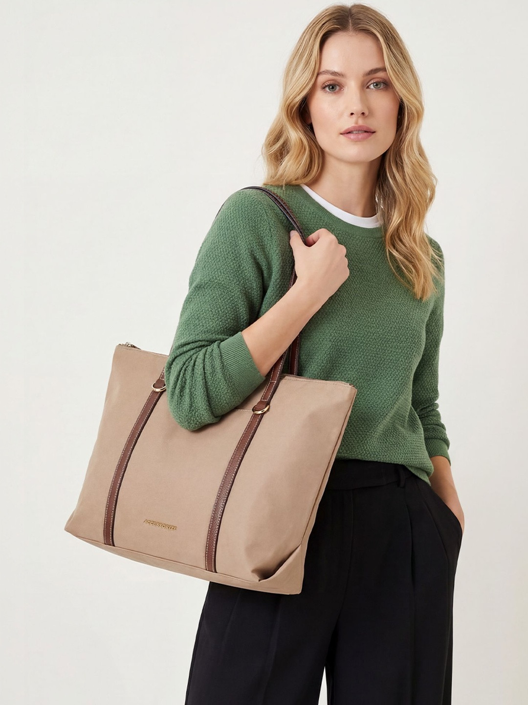 Accessorize London Women's Sutton Nylon Structured Tote