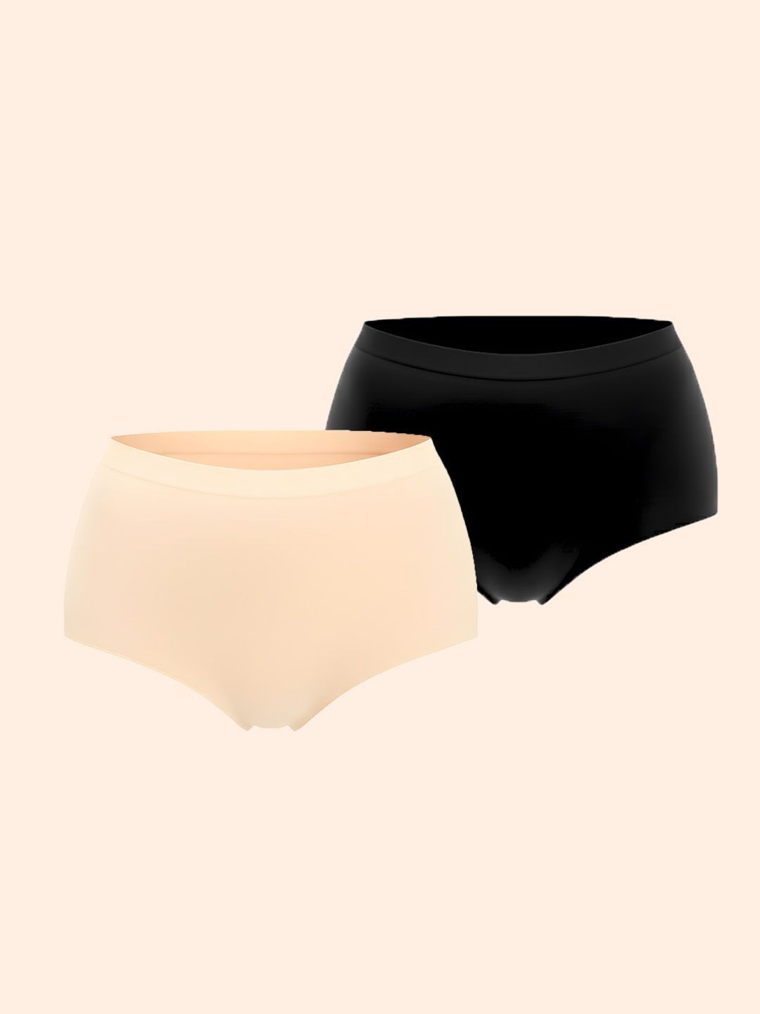 Underneat Women High Coverage Pack of 2 Everyday High waisted Brief No-Marks Waistband