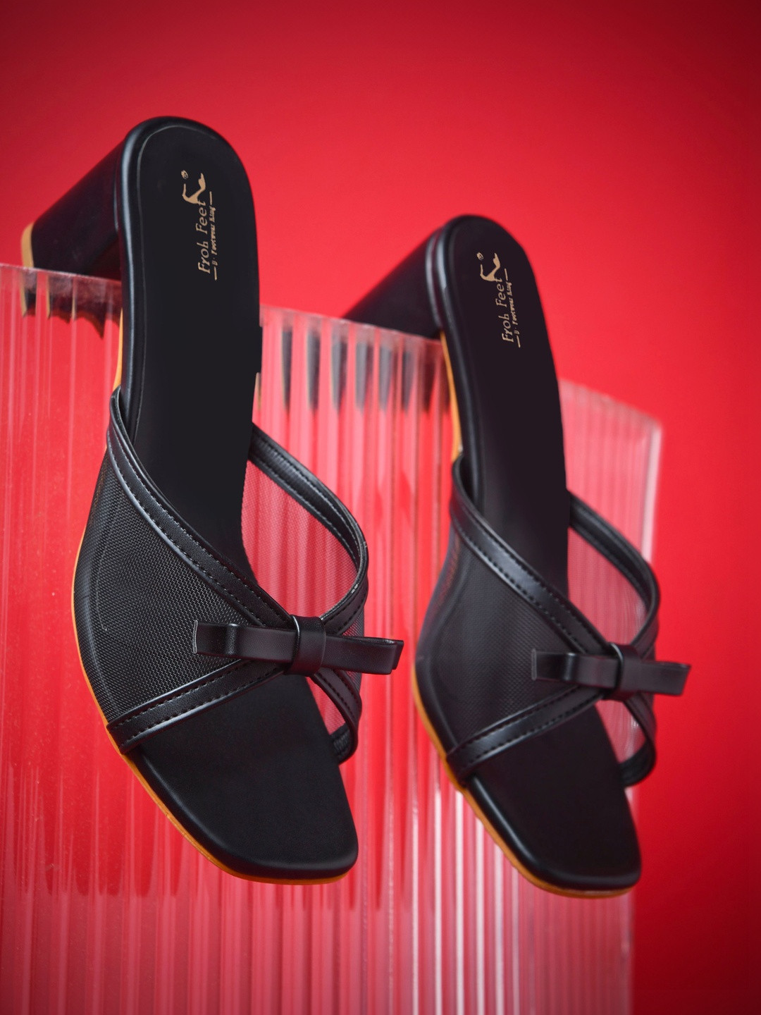 Froh Feet Textured Block Mules with Bows