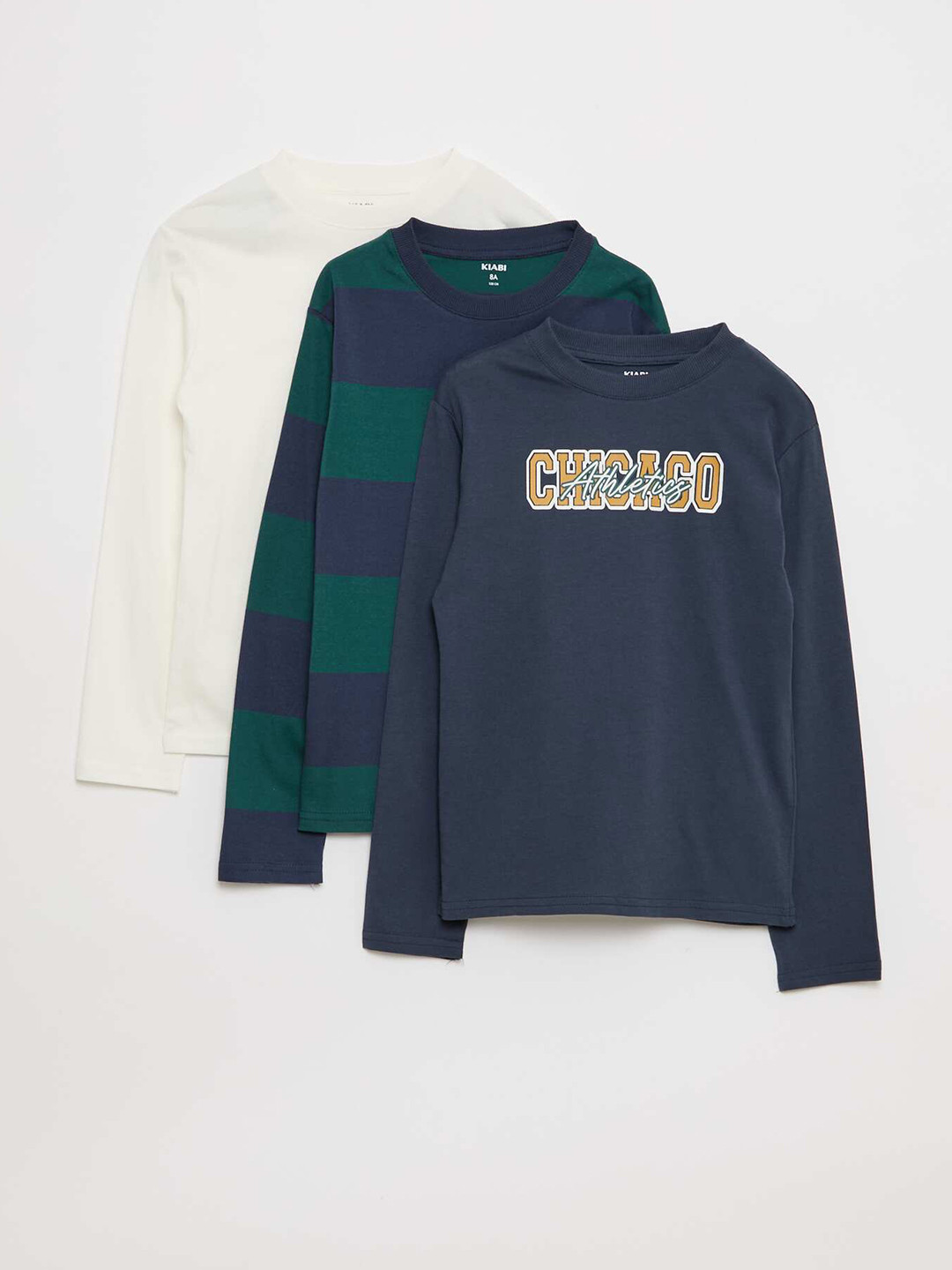KIABI Boys Blue Cotton Tshirts