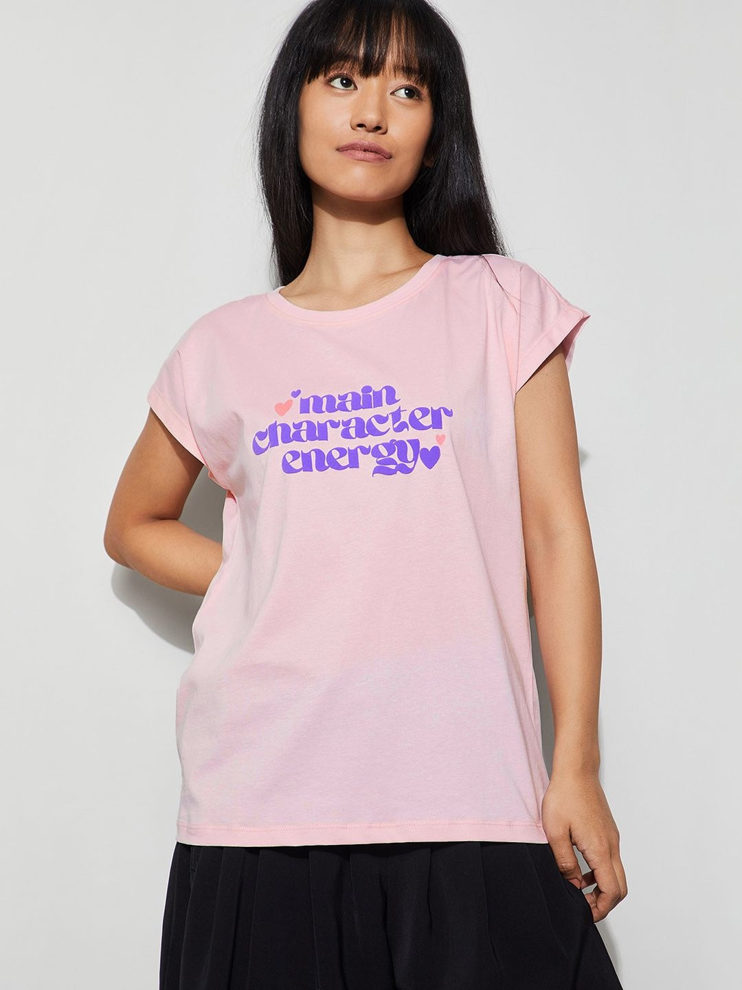 Ginger by Lifestyle Typography Printed Cotton T-shirt