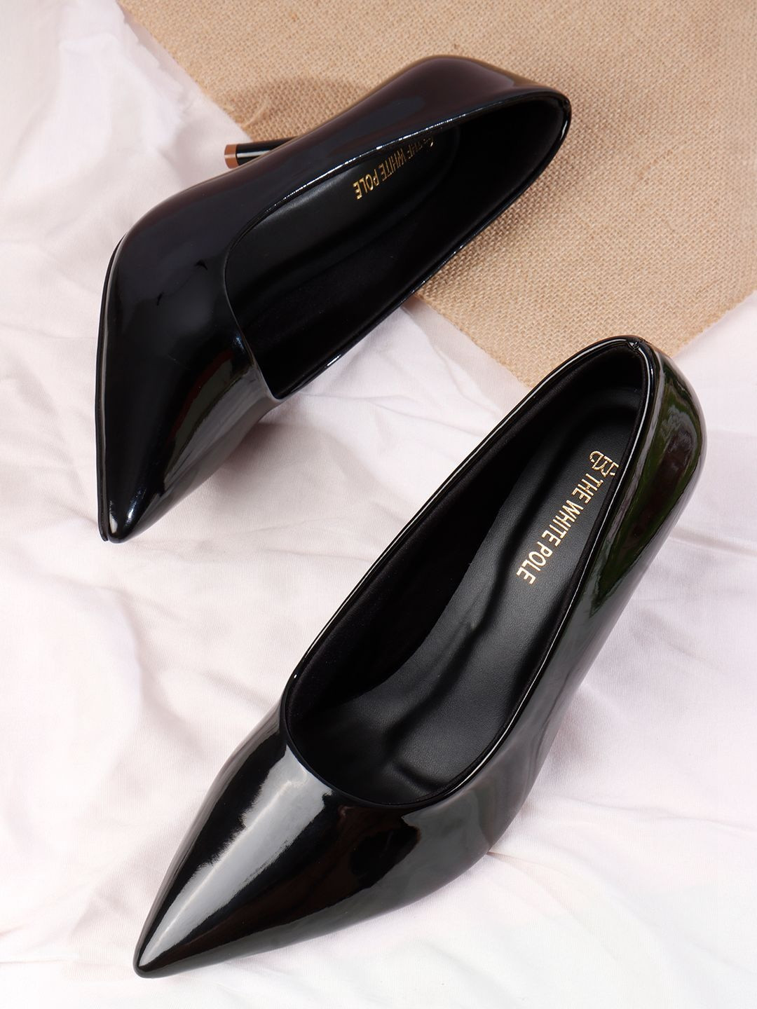 THE POLE Slip Stilettos Patent Pointed Toe Stiletto Pumps