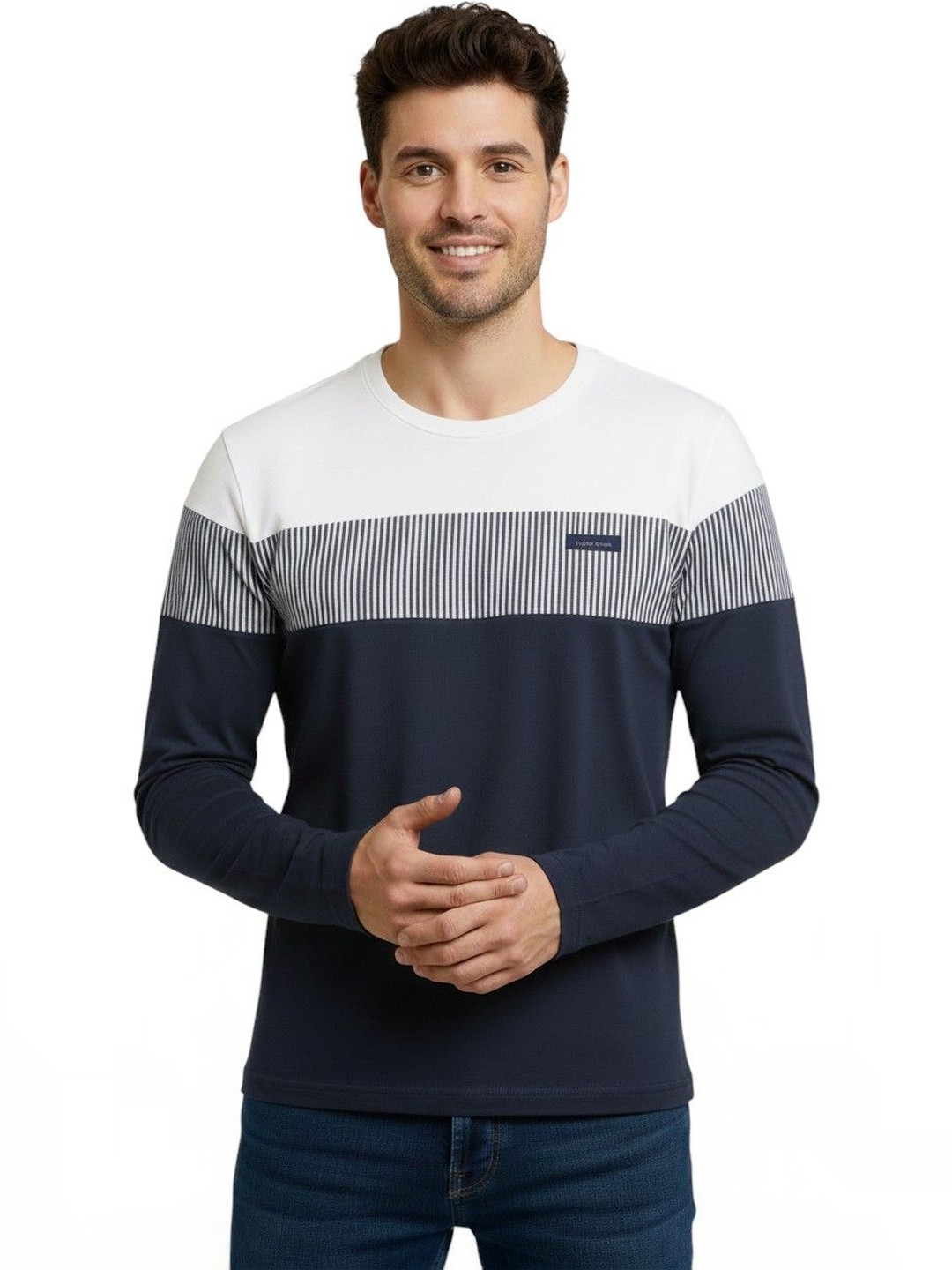 FASHIUM Men Colourblocked Pockets T-shirt