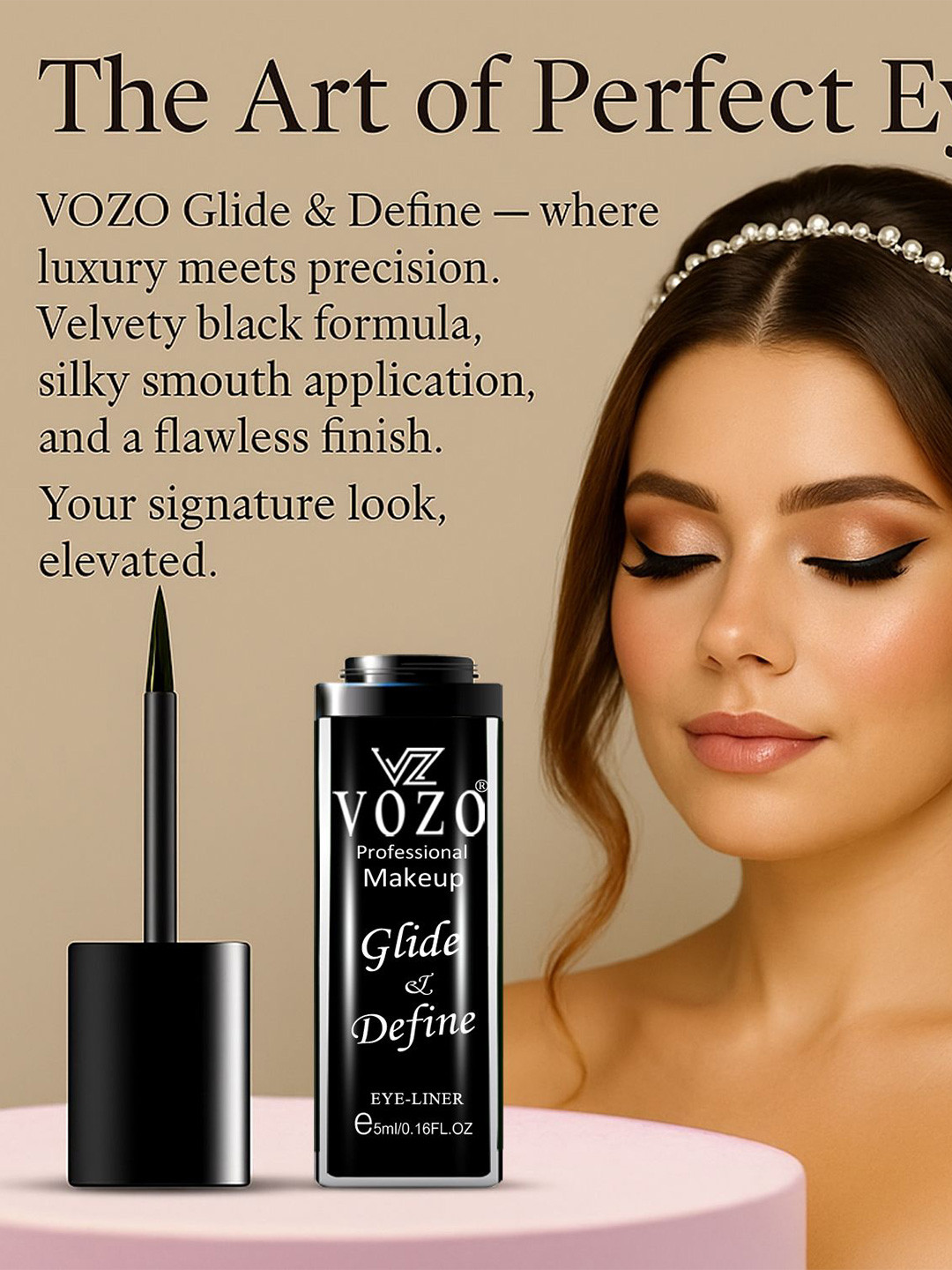 VOZO Glide & Define Insta-Perfect Liquid Eyeliner- 5 ml- Black