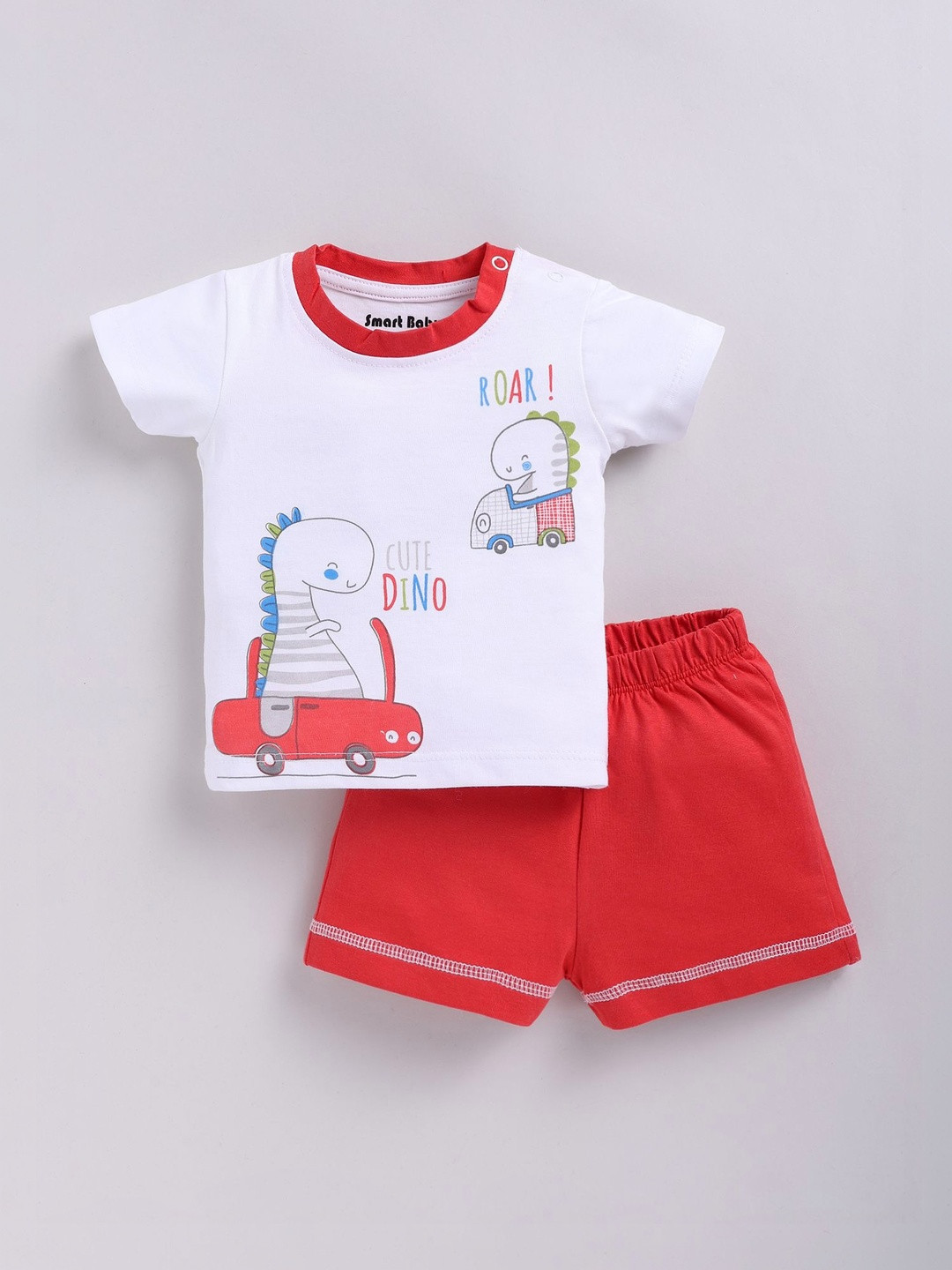 Smart Baby Boys Printed T-shirt with Shorts
