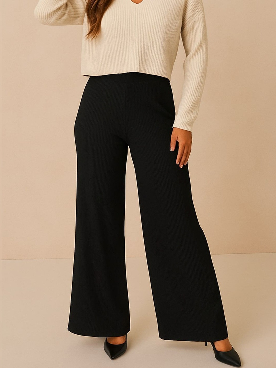 Moda Rapido Women Textured Trousers
