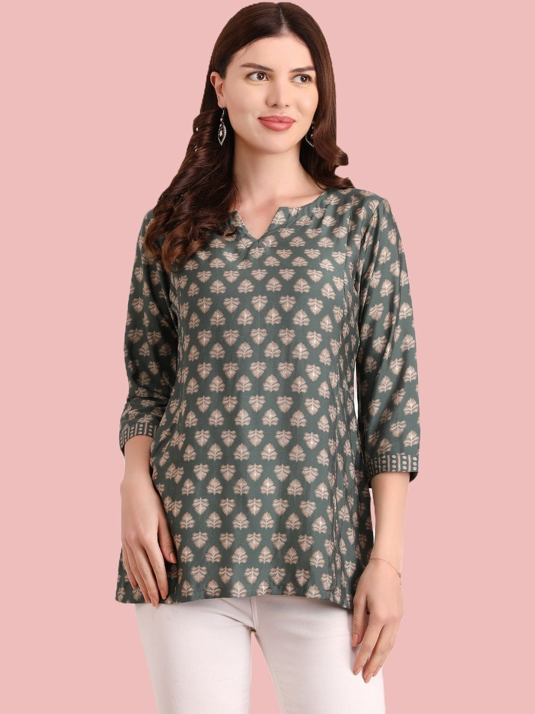 UNFAKENOW Printed Ethnic Tunic