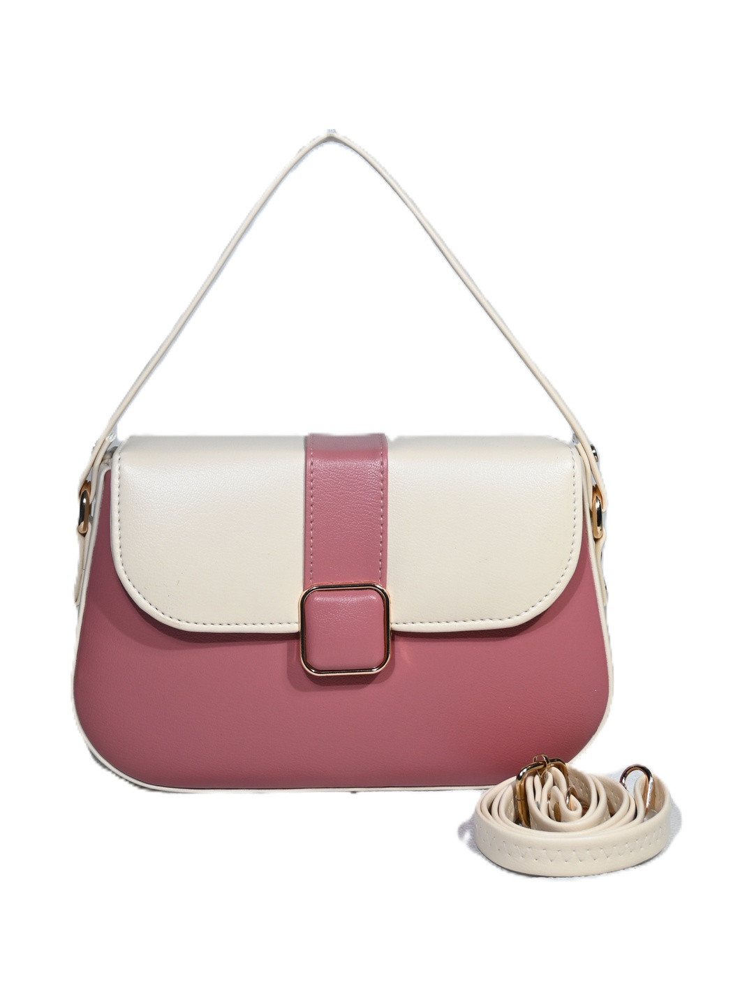 Donicy Colourblocked PU Handheld Bag