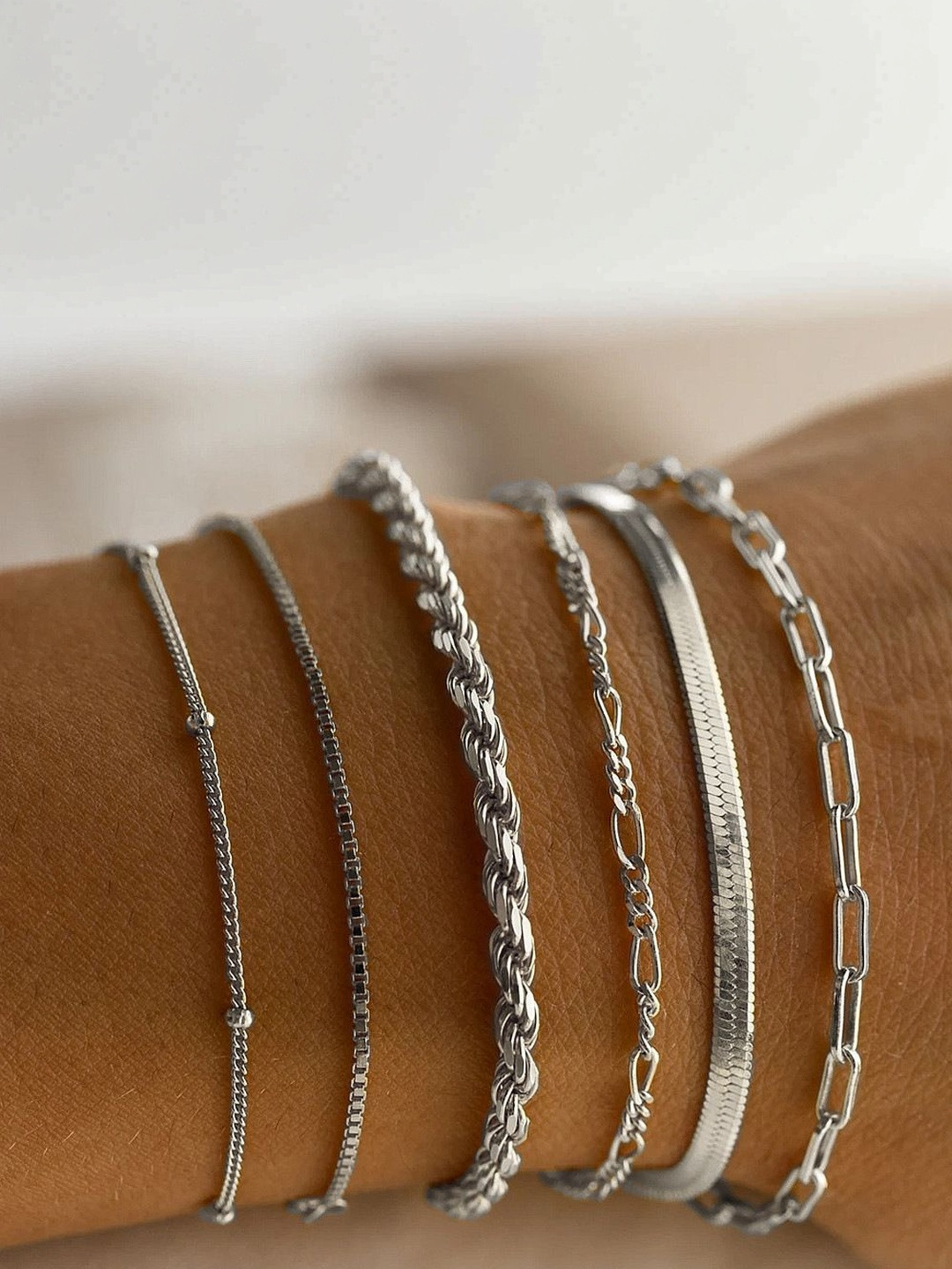 StyleCast x Revolte Women 6 Silver-Plated Armlet Bracelet