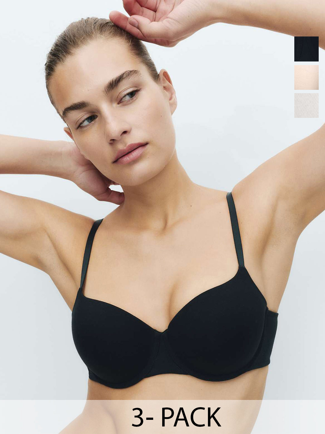 Marks & Spencer 3pk Cotton Rich Wired Balcony Bras