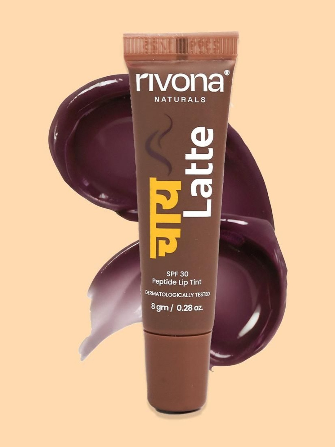 Rivona Naturals Chai Latte Hydrating Glossy Tinted Lip Balm- 8 g- Mauve